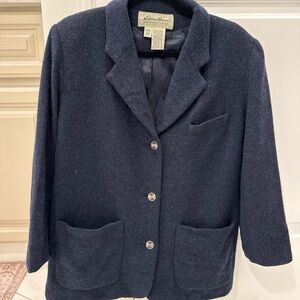 Eddie Bauer Women's Dark Blue wool Blazer